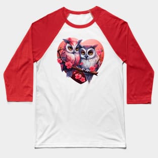 Valentines day Owl couples Baseball T-Shirt